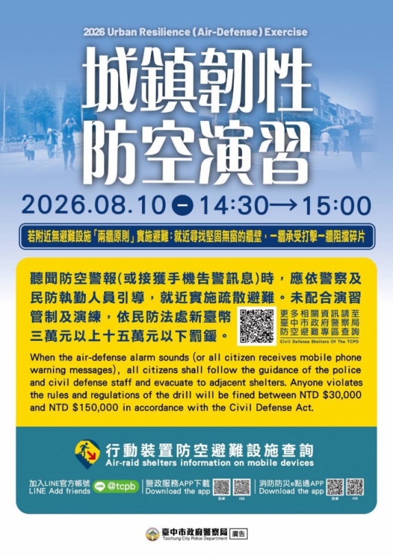 中部城鎮韌性演習8月10日登場  中捷正常營運  提醒旅客站內避難、使用實體支付
