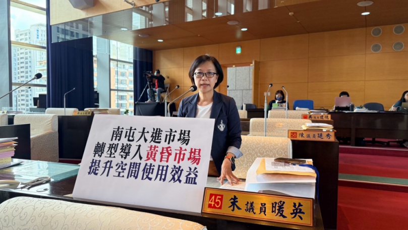 南屯大進市場周邊住宅密集、商辦聚集非常有發展潛力  國民黨台中市議員朱暖英：籲營運方式多元 讓民眾便利也帶動地方商機