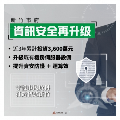資安即國安！新竹市地政處強化資訊設備  資安再升級