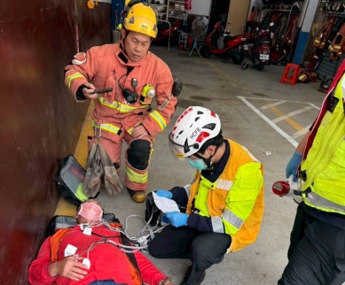 有備無患    新竹市消防局攜手南門醫院   演練鬧區大量傷患虛置