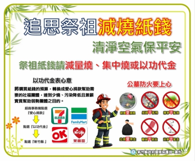 守護好空氣過好年   新竹縣呼籲祭祖不燒紙錢