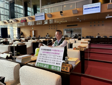 照顧銀髮族！民進黨台中市議員鄭功進籲敬老愛心卡使用多元化