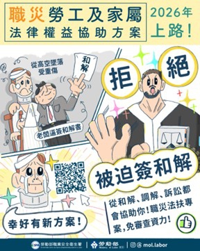 維護職災勞工權益　中市勞工局提供免費律師到宅諮詢服務