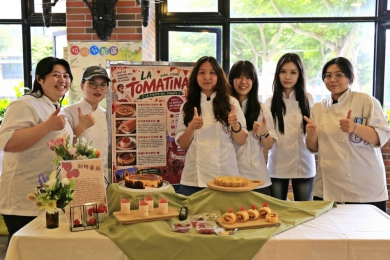 弘光科大「食光」成果展大放異彩！可可豆殼茶助小農增收益、番茄加打拋豬做蛋糕捲挑戰味蕾