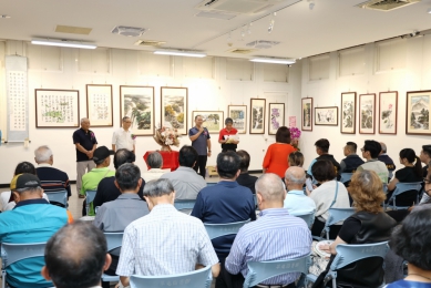 「草屯鎮和平老人會書法水墨聯展」開幕 百餘件作品有看頭