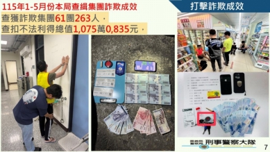 嘉義縣警察局成功埋伏逮捕取簿手 假包裹真誘敵溯源上游成員