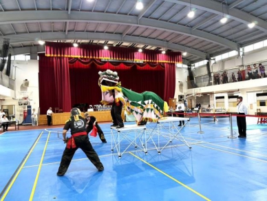 新竹縣客家獅揚威臺北市   12位年輕團員抱走冠軍盃