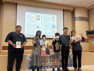 蔡傑父子返嘉義基督教醫院早療中心 分享重度自閉症到特奧金牌生命故事