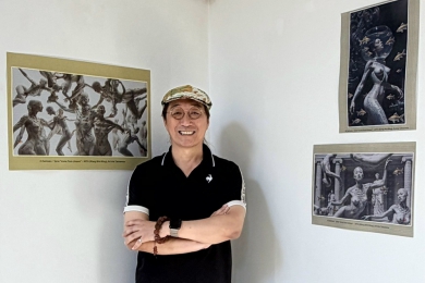 弘光科大王瑋名老師威尼斯雙年展辦個展   AI與輪迴跨界對話作品驚艷水都