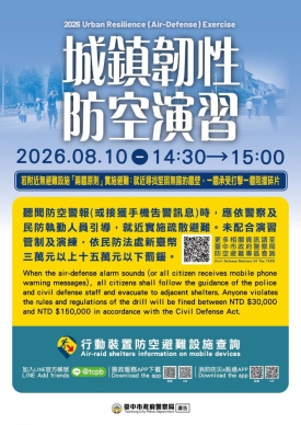 中部城鎮韌性演習8月10日登場  中捷正常營運  提醒旅客站內避難、使用實體支付