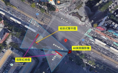 AI守護行人安全，中市交通局導入智慧安全警示系統，新光遠百商圈10月底啟用