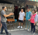 兼顧攤商與用路人權益  台中市議員江肇國與陳雅惠偕同相關人員勘查忠孝路觀光夜市