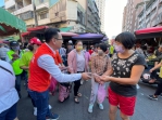 莊競程前往北屯區水湳民有傳統零售市場拜票、爭取鄉親支持