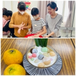 彰化縣移民署與新住民家庭烹煮印尼湯圓。（照片移民署提供）
