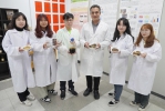 大葉藥保系副教授蔡仁傑, 帶領學生研發「雲芝」對過敏性氣喘治療效果。（照片大葉提供）