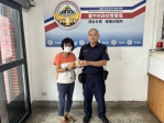 清水警方人員積極為失落錢包找到失主