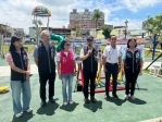 台中市議員朱暖英爭取南屯區中和公園新增現代化兒童遊戲設施7日開放啟用
