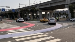 高鐵站區車道分流優化   中市交通局：跟著彩色標線走就對了！