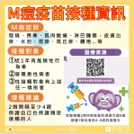 中市出現今年首例M痘病例  衛生局籲民眾接種2劑疫苗強化防護