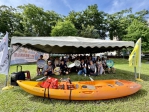 炎炎夏日划船趣  大里康橋公園獨木舟體驗涼快登場
