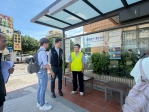 原縣區店面式公車總站升格後變站牌議員楊典忠爭取長廊式候車亭與電子站牌